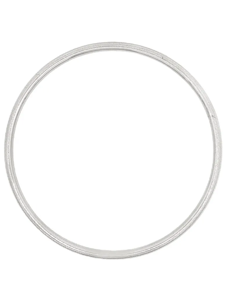 Bracelet jonc minimaliste en acier argenté