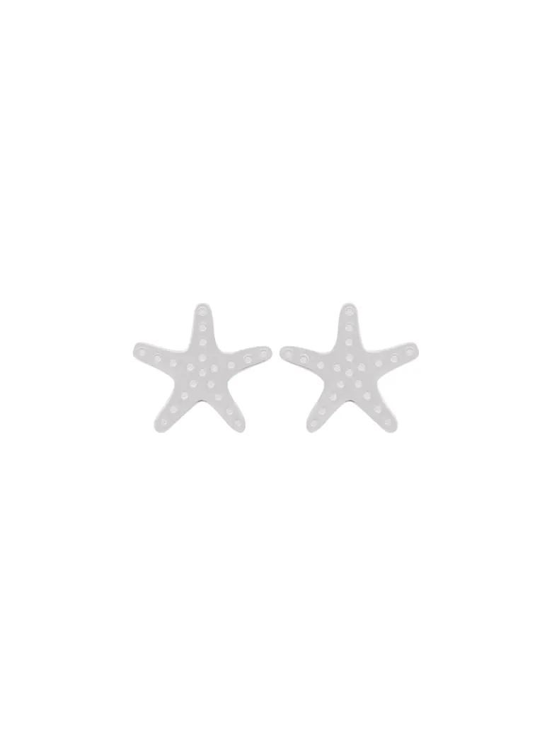 Boucles d'oreilles puces étoile de mer en argent 925